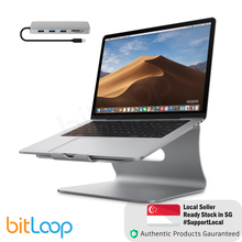 Load image into Gallery viewer, Bestand TI-Station 107 - Aluminium Laptop Stand with 5 Port USB C Hub