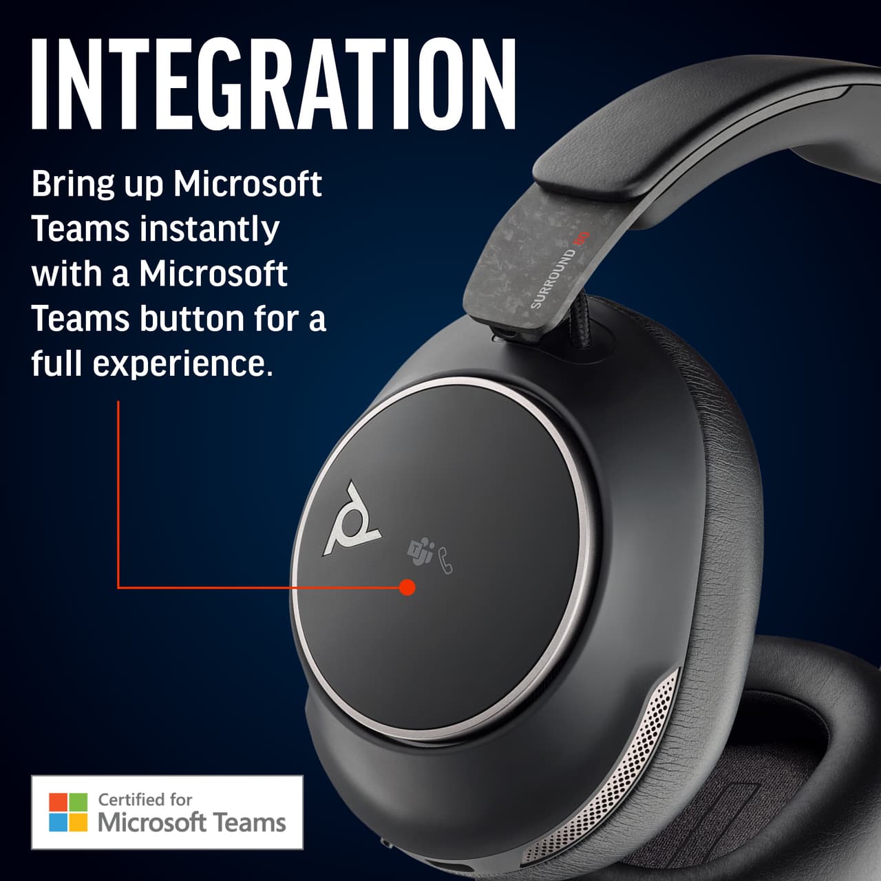 HP Voyager Surround 80 UC Usb-c Usb-c/a Ada — photo 4