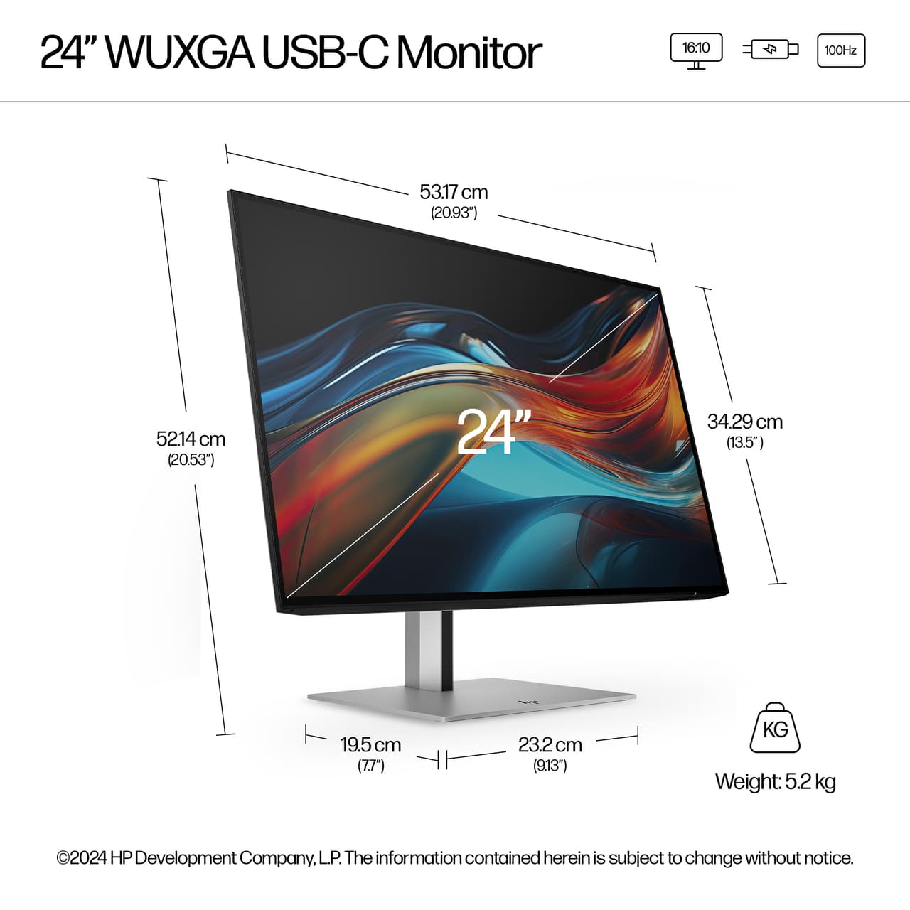 HP 724pu 24" USB-C monitor — photo 4