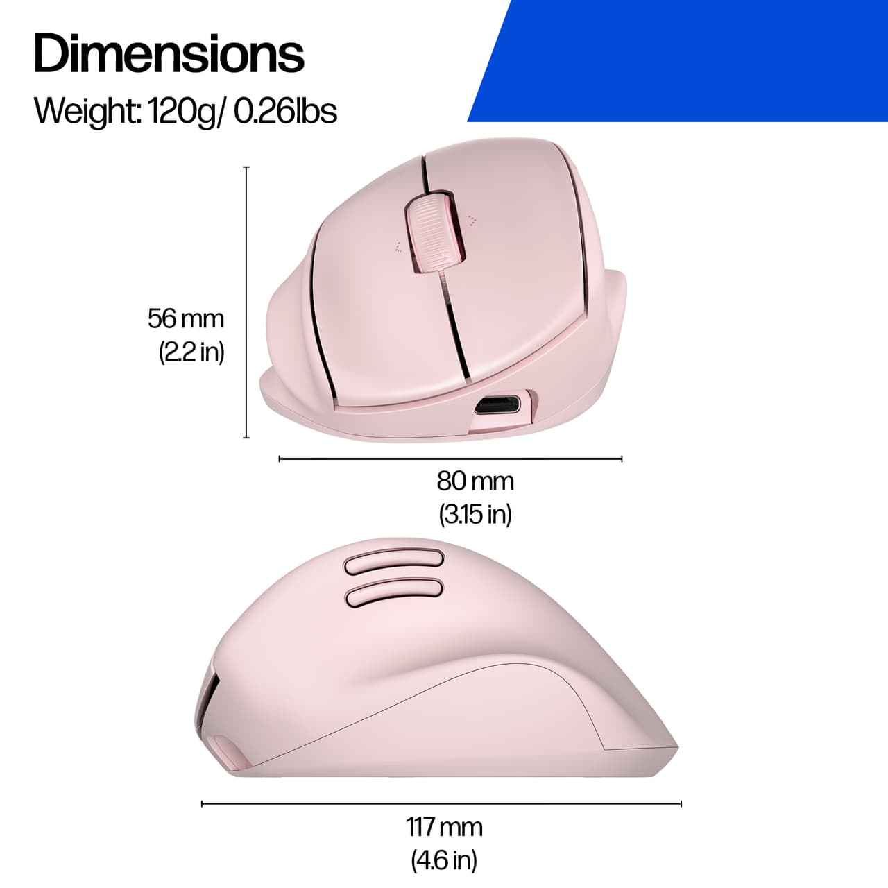 HP Tilt Ergonomic Pink Mouse 720M A/P — photo 5