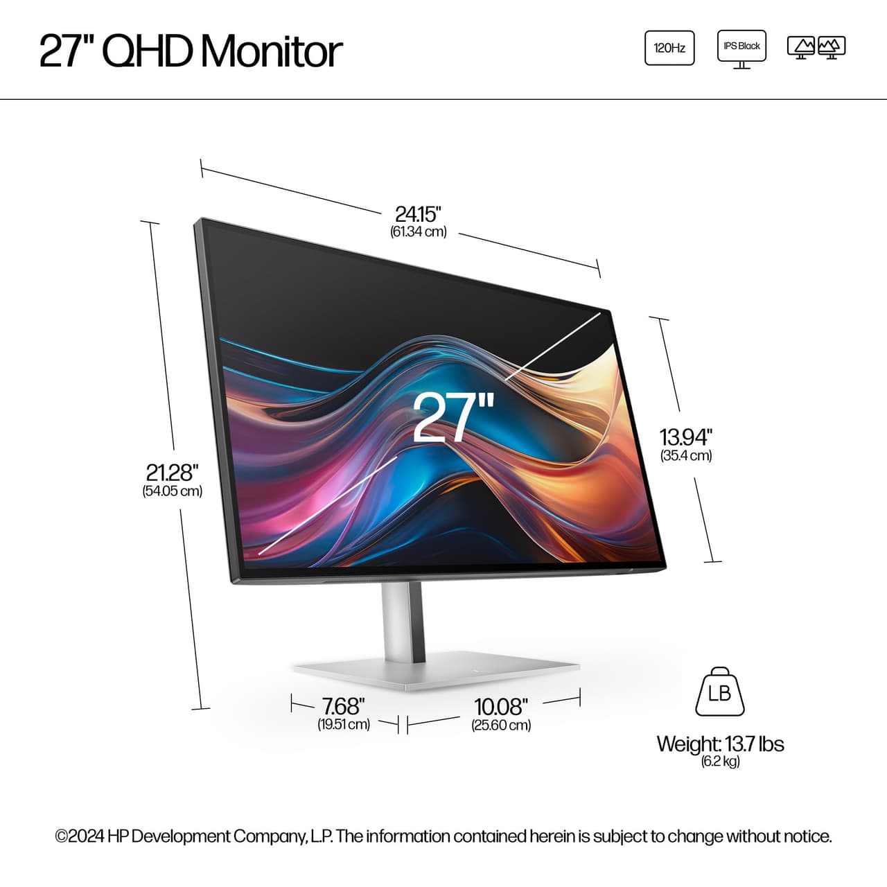 HP 727pq 27" USB-C monitor — photo 4