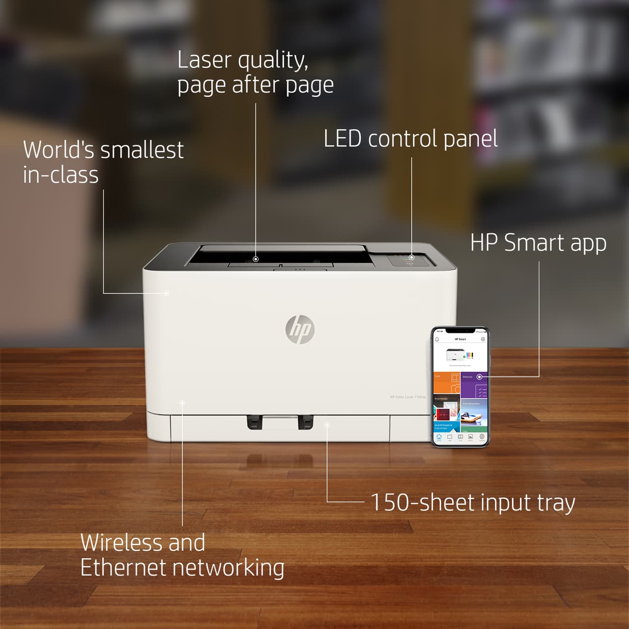 HP 150nw Desktop Laser Printer — photo 4
