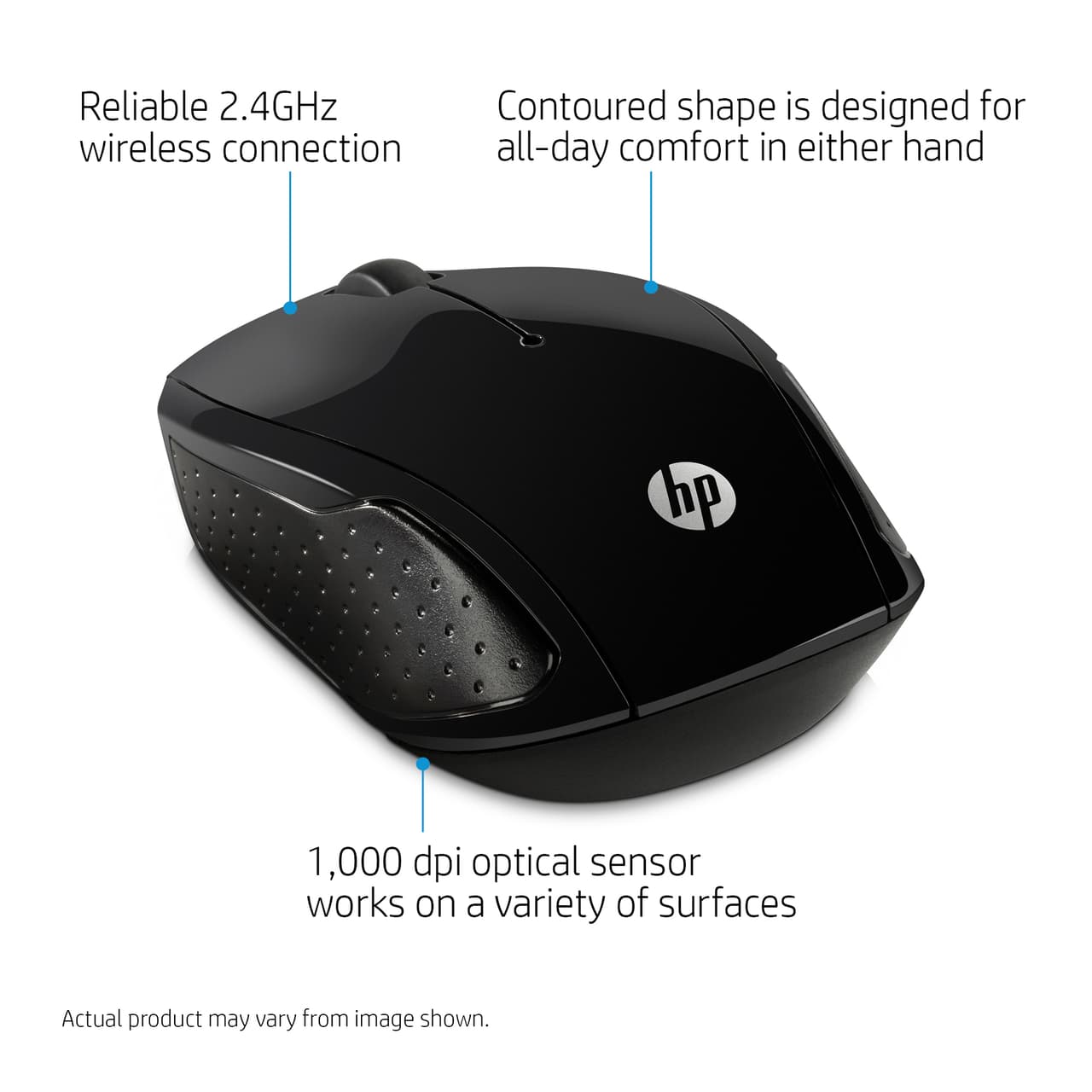 HP 200 Black Wireless Mouse A/P — photo 2