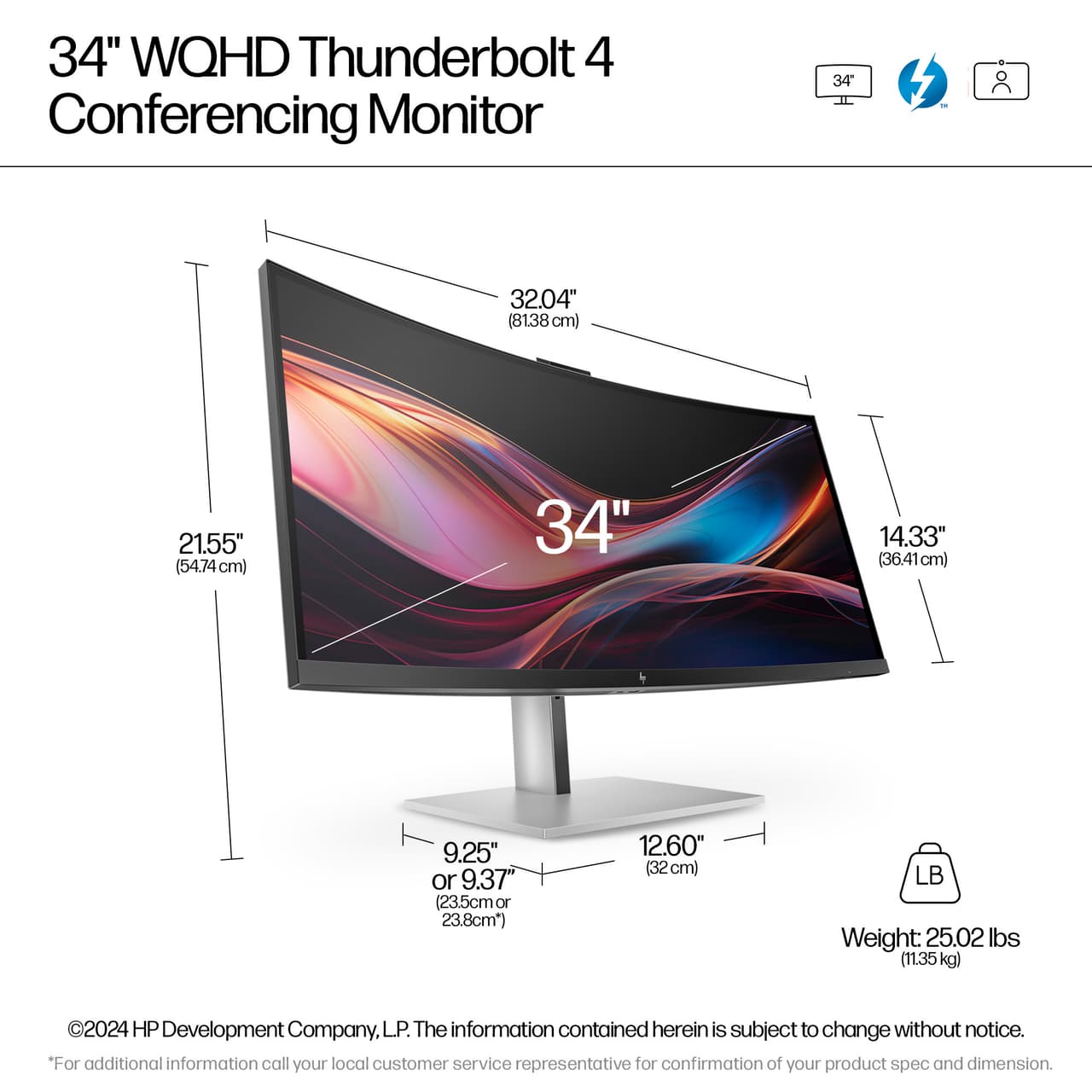 HP 734pm 34" USB-C monitor — photo 4
