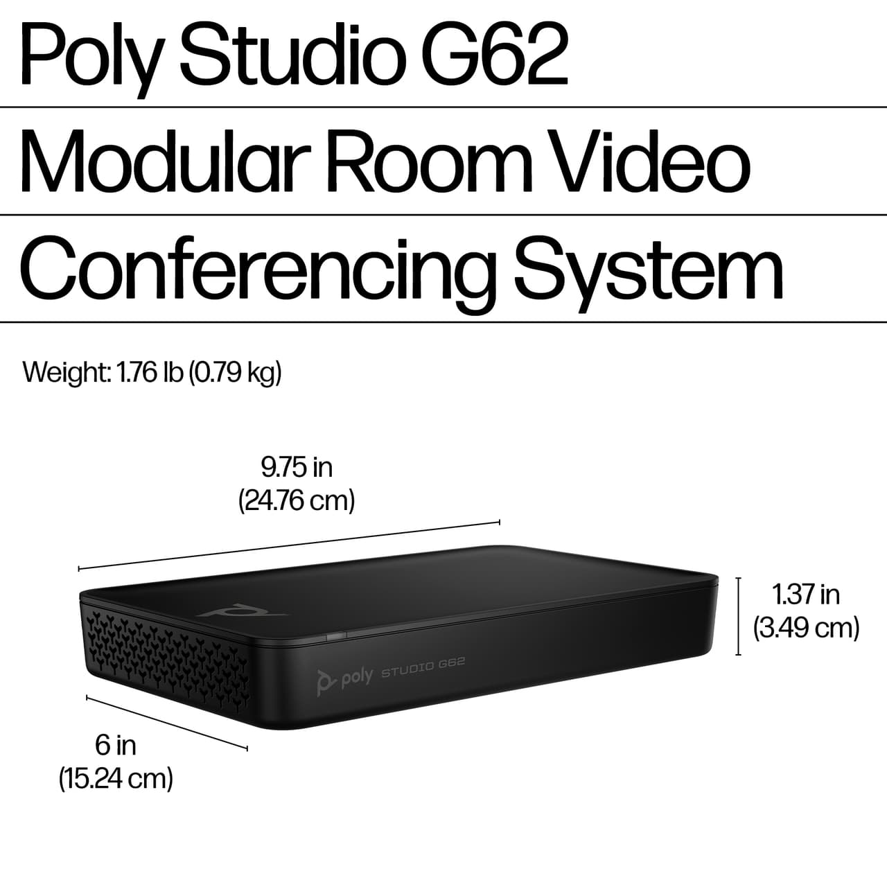 Poly Studio G62 Video Conferencing System With Mounting Plate Kit — photo 5