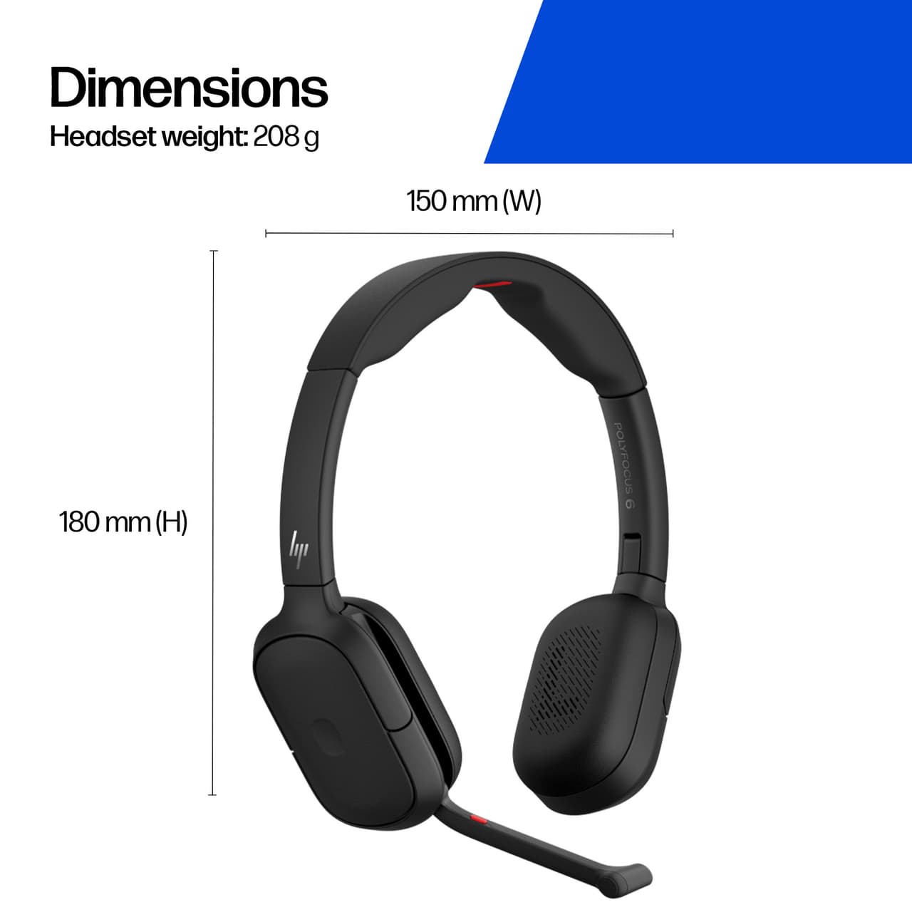Poly HP Poly Focus 625 Stereo Bluetooth Headset — photo 3