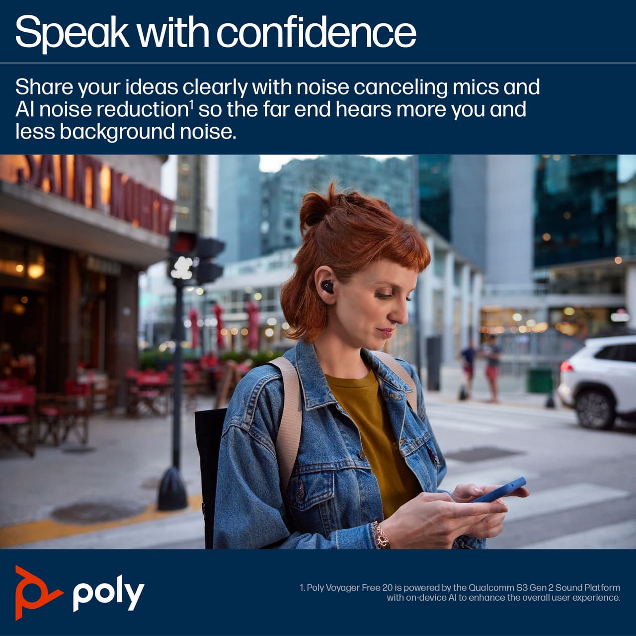 Poly Voyager Free 20 Wireless Earbud Stereo Earset — photo 5