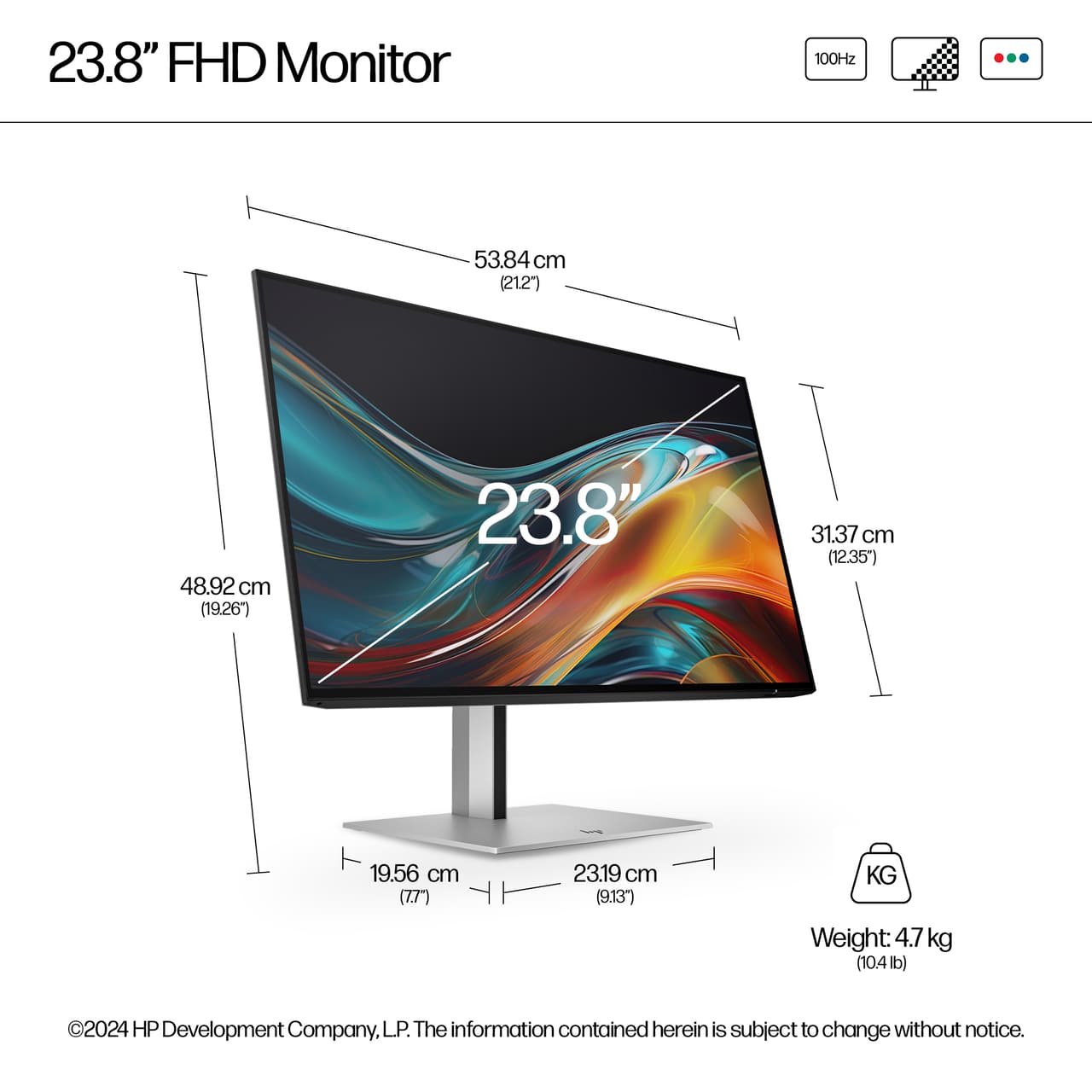 HP 724pf 24" monitor — photo 4