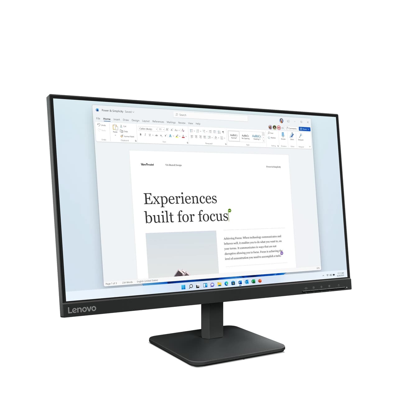 Lenovo L24-4e 24" monitor — photo 2