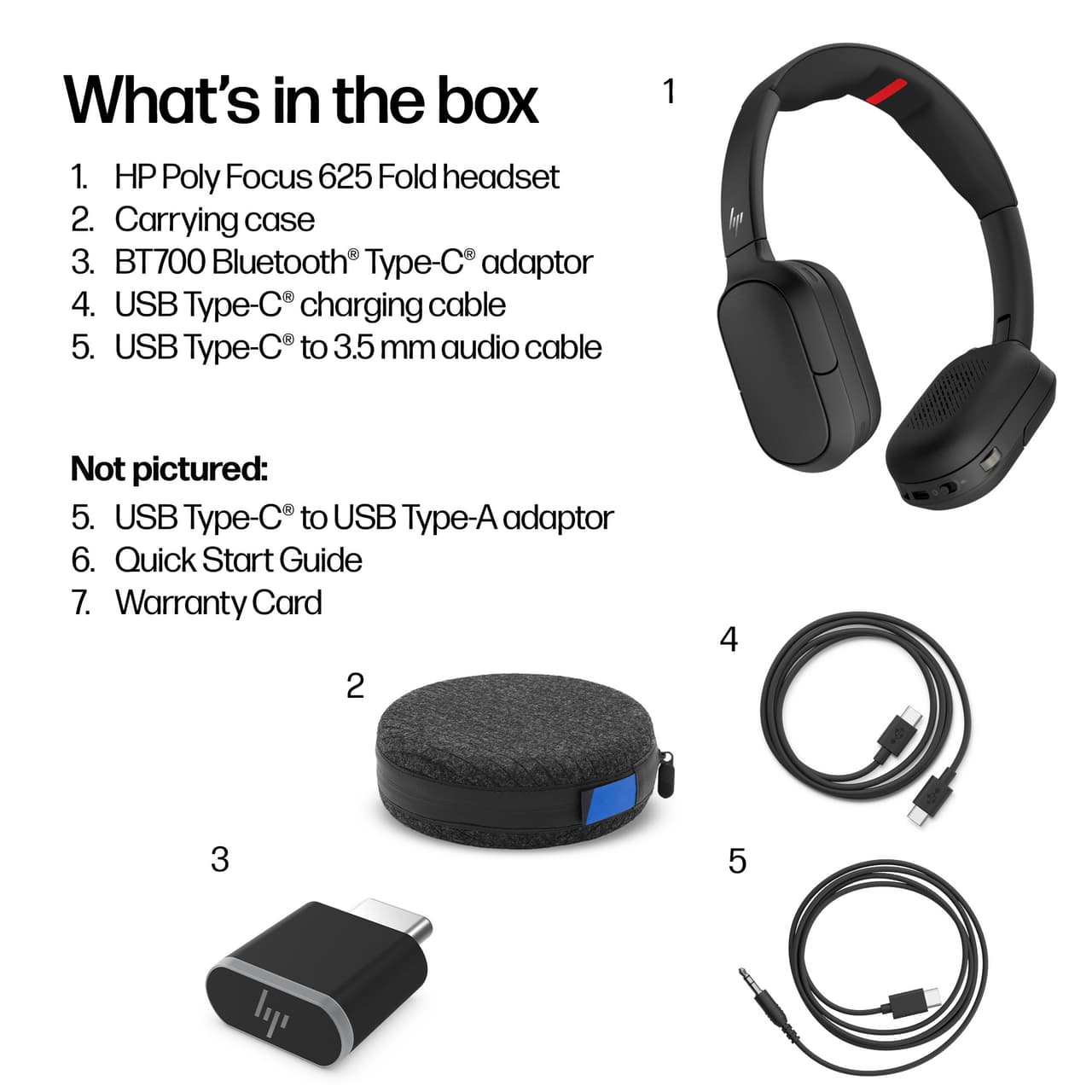 Poly HP Poly Focus 625 Stereo Bluetooth Headset — photo 5