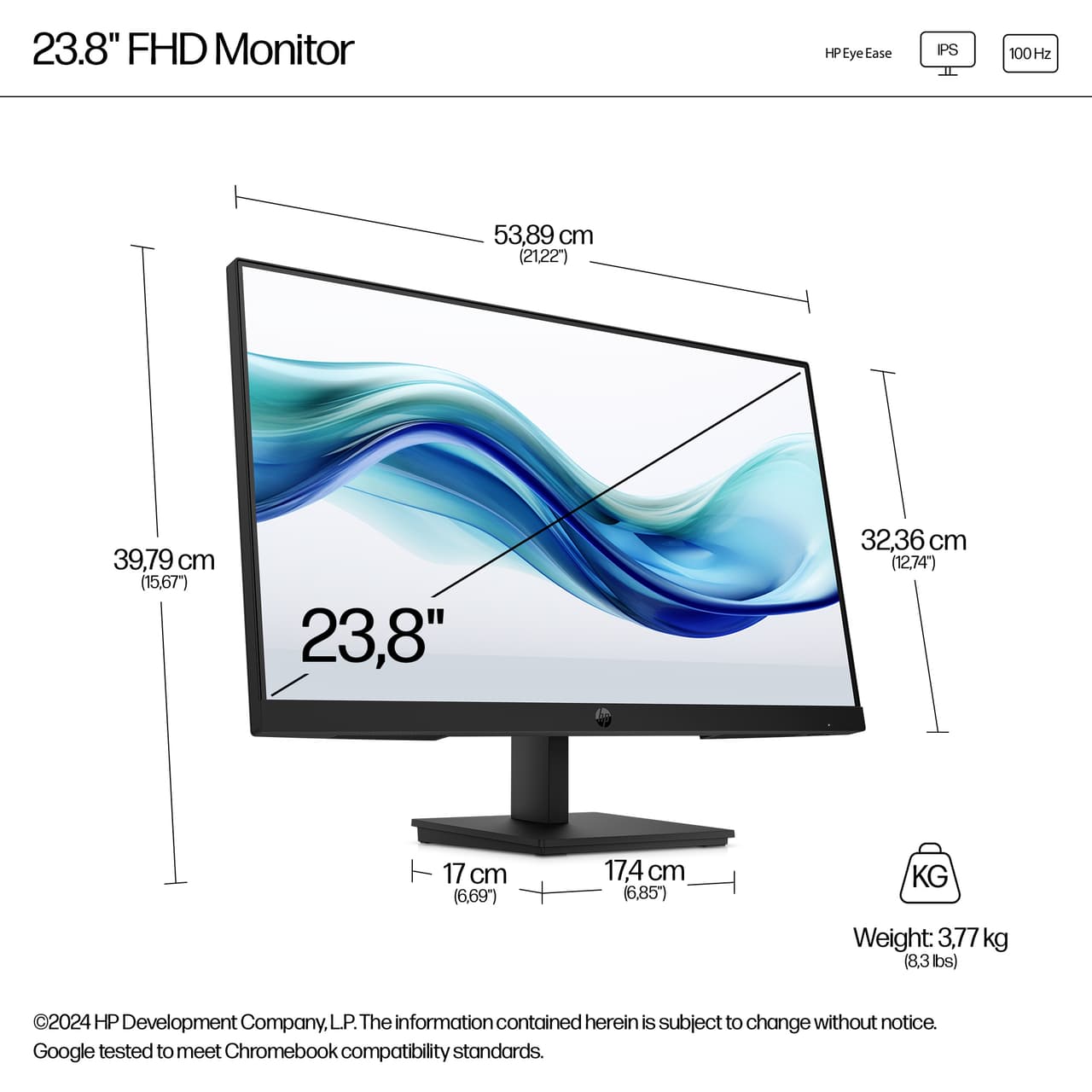 HP 324pf 24" monitor — photo 3
