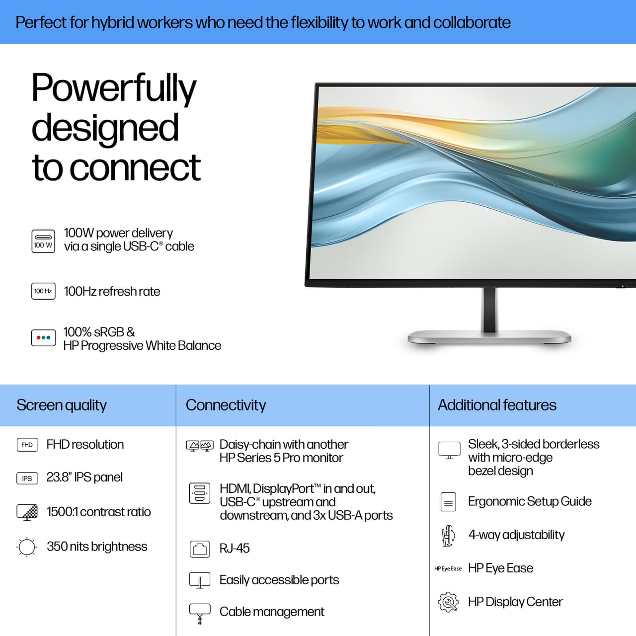 HP 524pu 24" USB-C monitor — photo 2