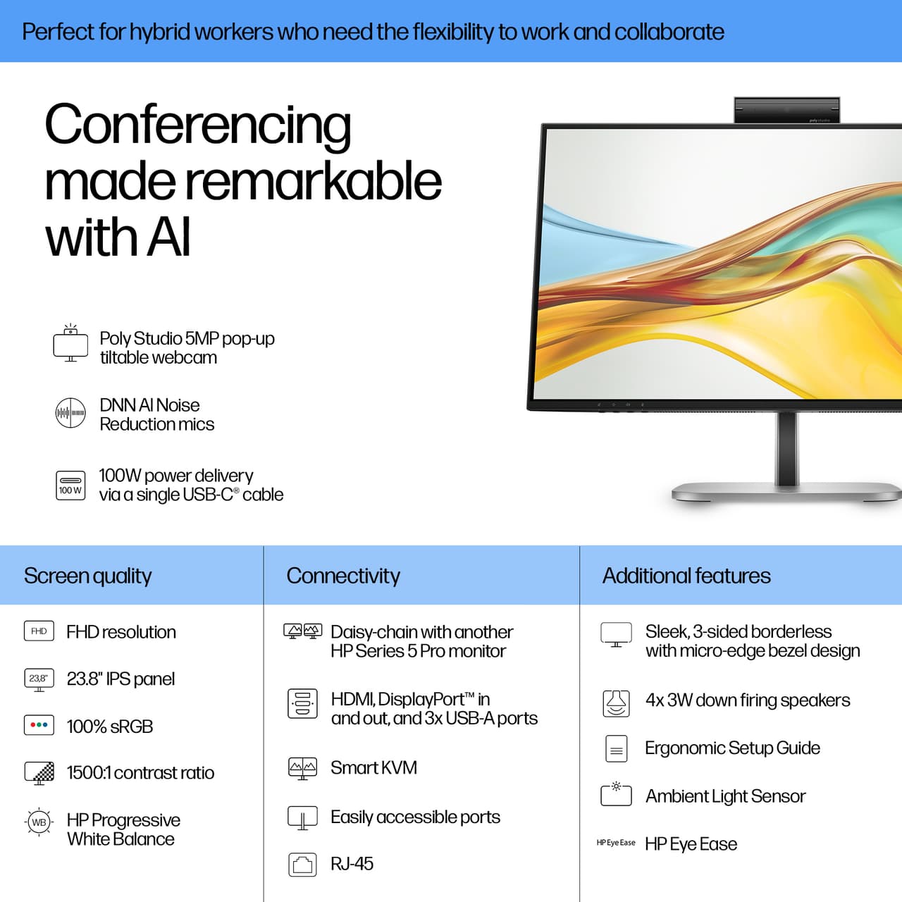 HP 524pm 24" USB-C monitor — photo 3
