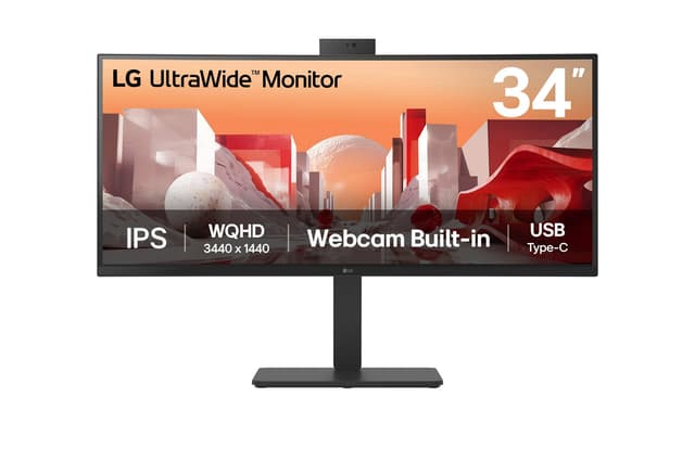 LG 34BA85QE 34 QHD Webcam Usb-c Monitor 3Y (34" USB-C)