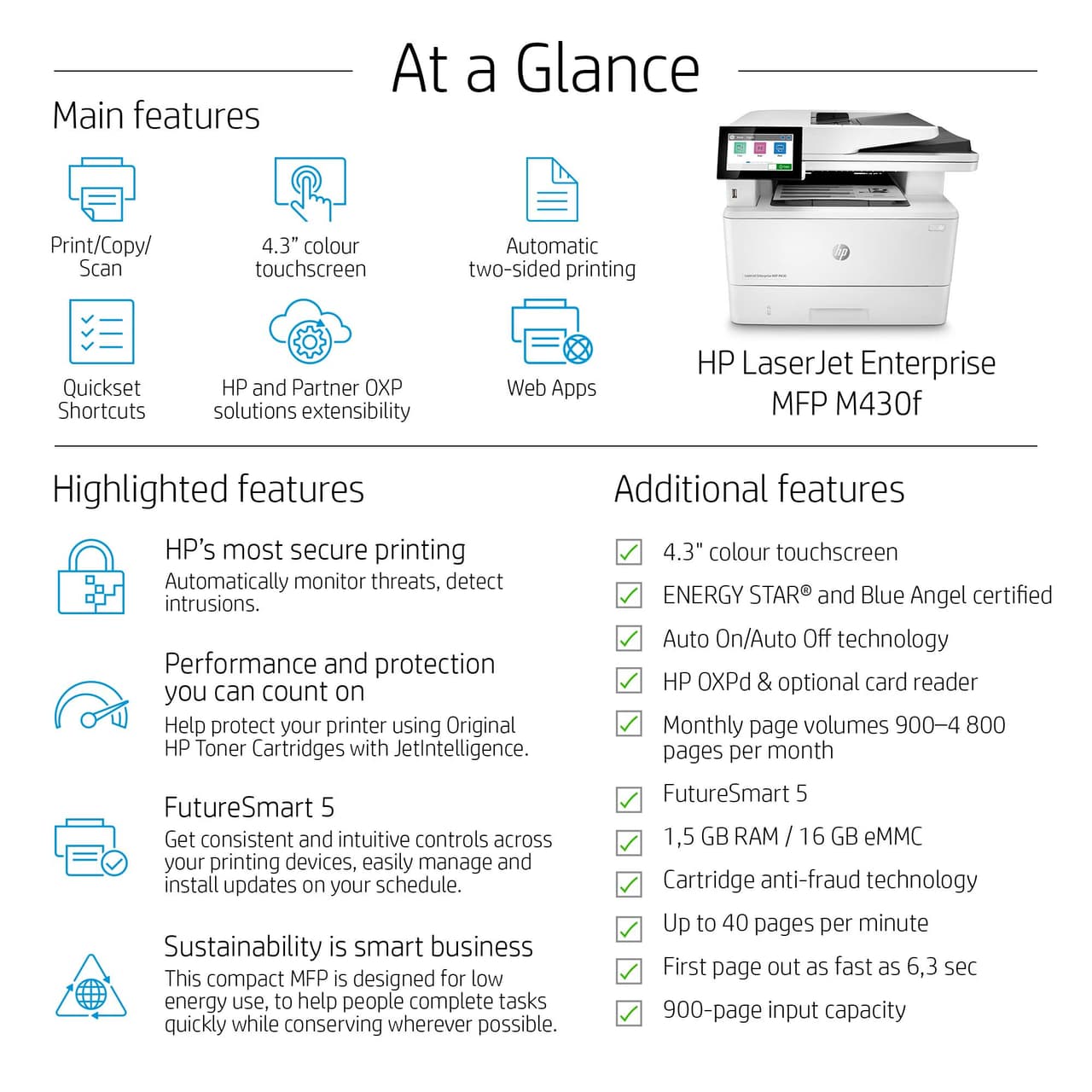 HP LaserJet Enterprise M430f Laser Multifunction Printer — photo 5
