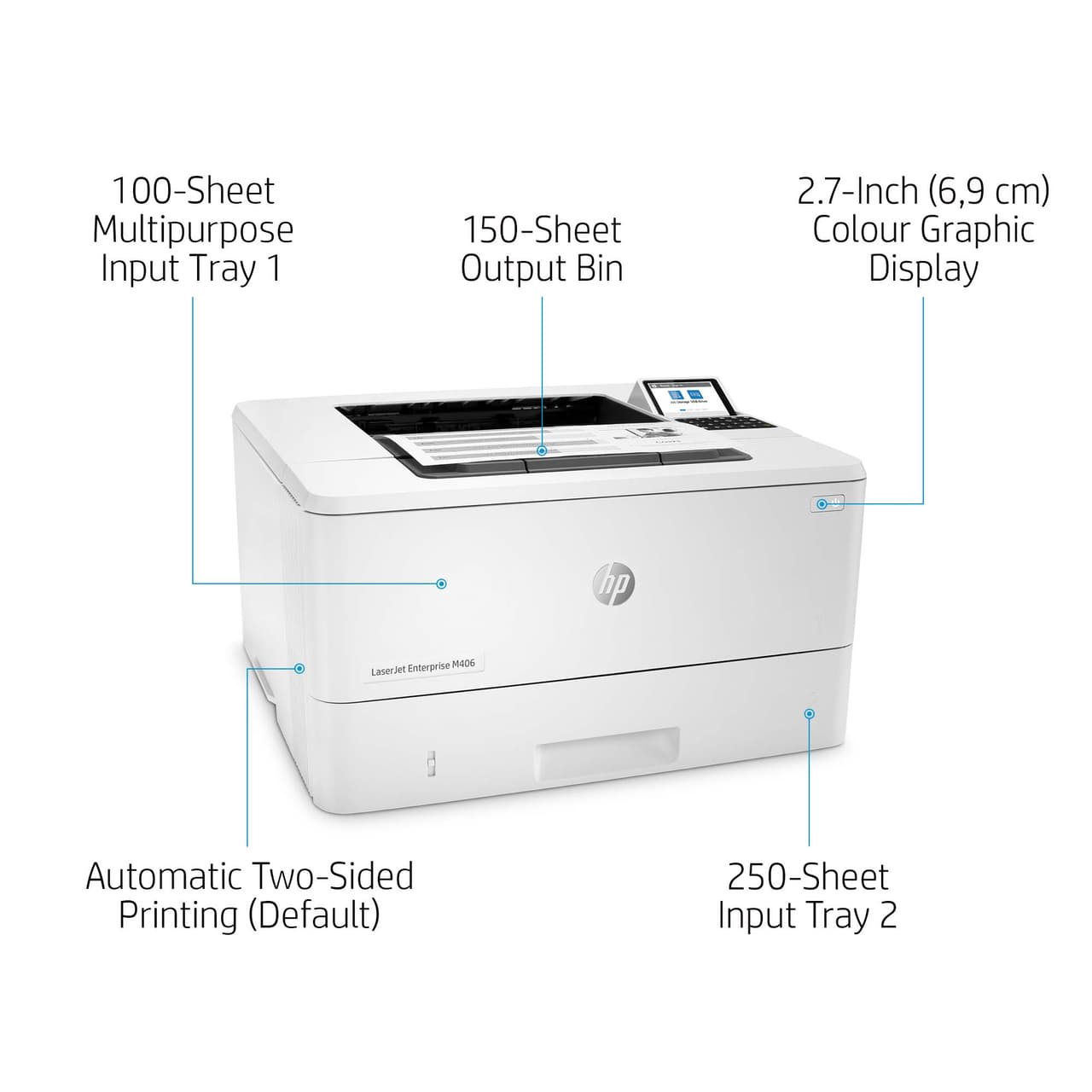 HP LaserJet Enterprise M406dn Desktop Laser Printer — photo 4