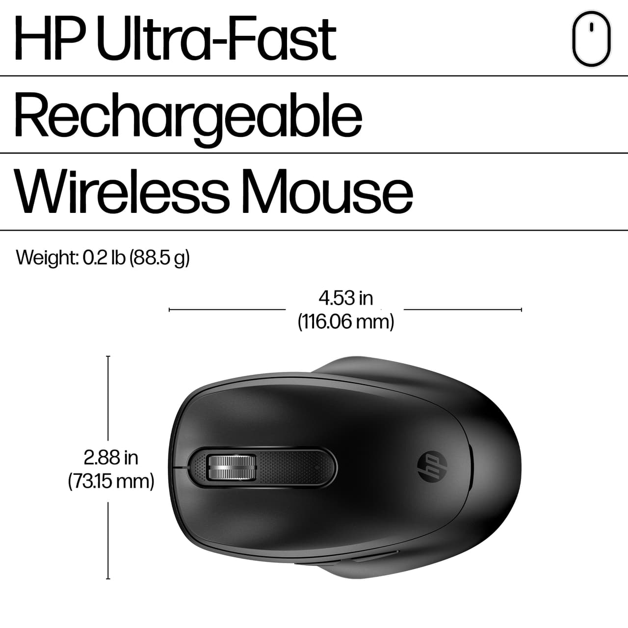HP 510 Ultra-Fast Rechargeable Wireless Mouse A/P — photo 3