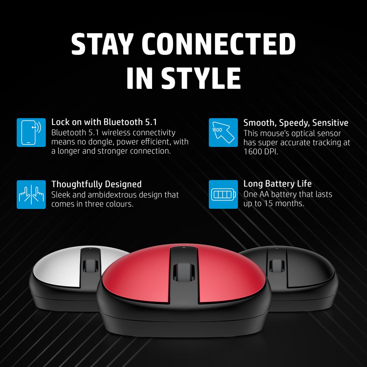 HP 240 Lunar White Bluetooth Mouse-A/P — photo 5