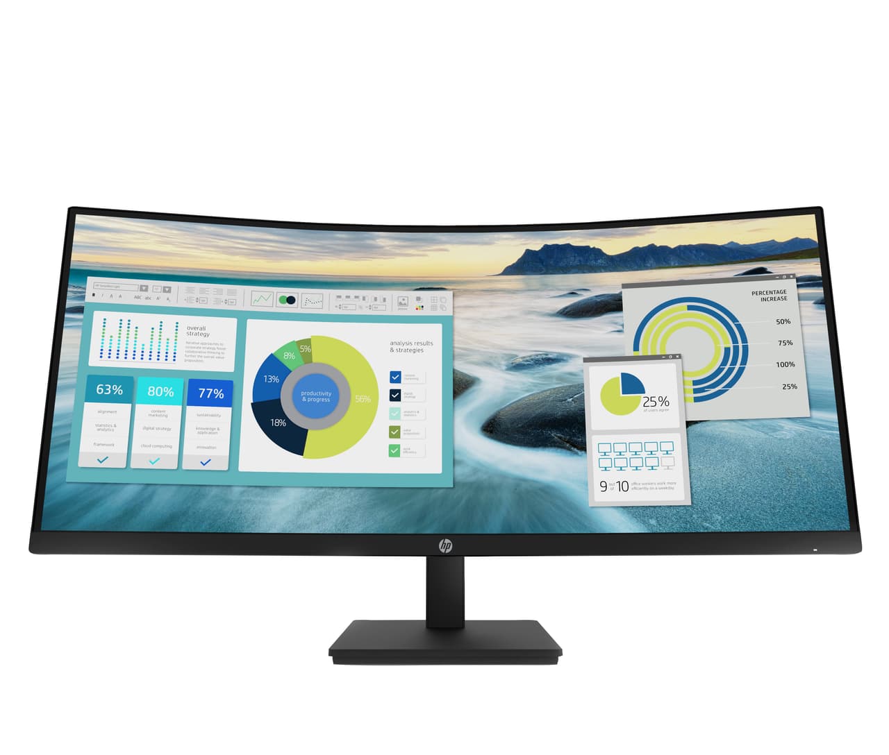 HP P34hc G4 34" USB-C monitor — photo 1