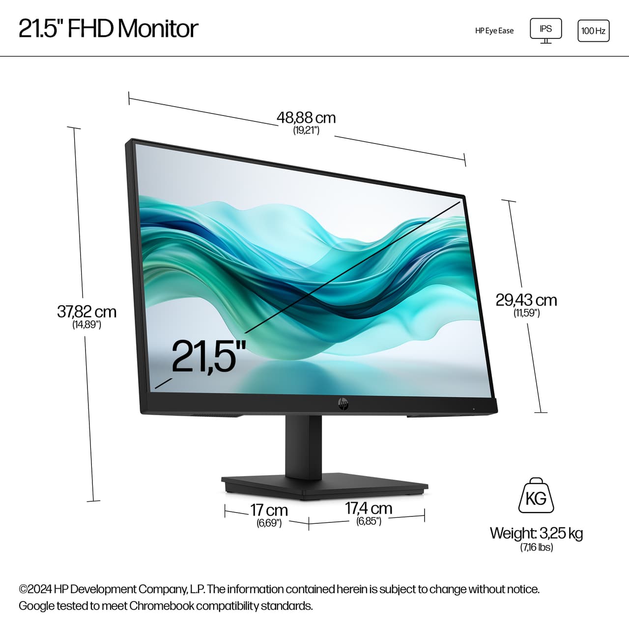 HP 322pf 22" monitor — photo 3