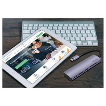 Load image into Gallery viewer, USB C SD Card Reader Hub with 3 USB 3.0 ports