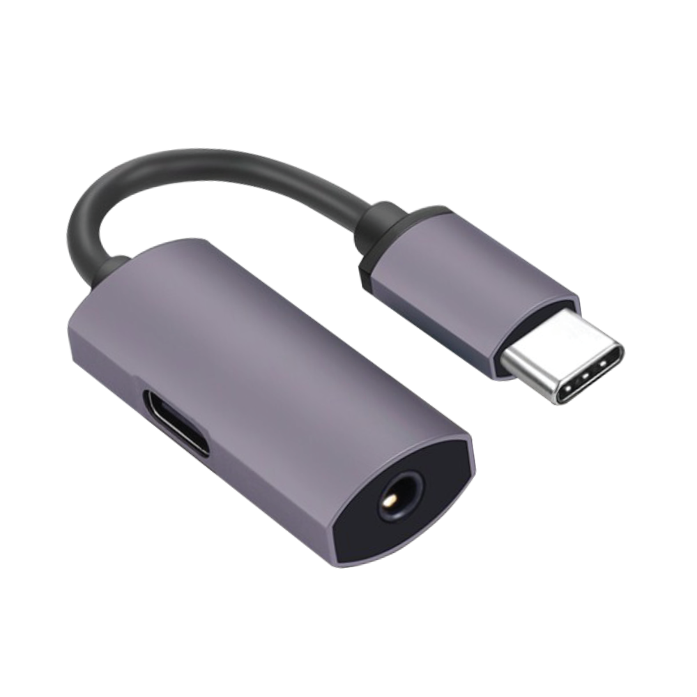 USB C to 3.5mm Audio Adapter with Charging Port