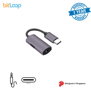 USB C to 3.5mm Audio Adapter with Charging Port