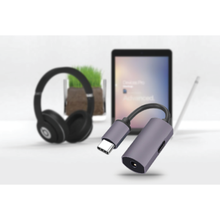 Load image into Gallery viewer, USB C to 3.5mm Audio Adapter with Charging Port
