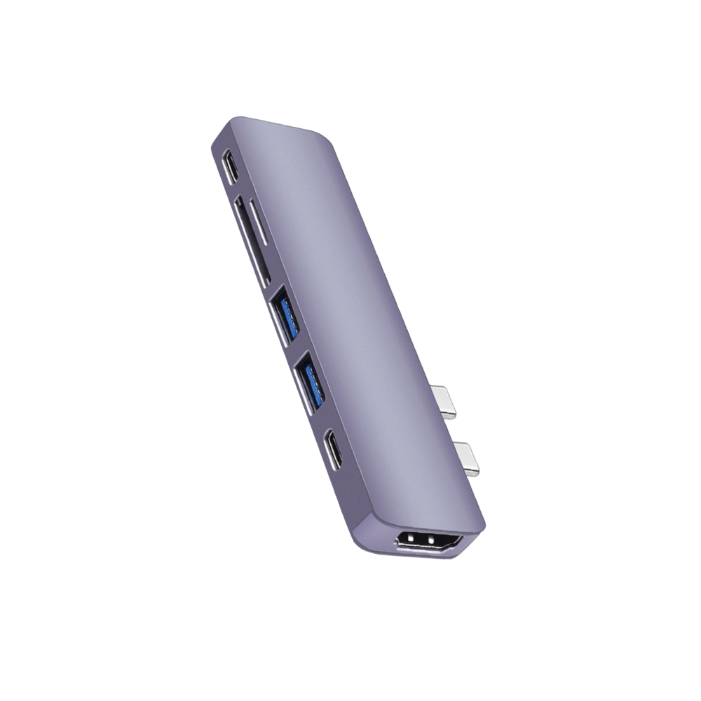 Dual USB C 7 Port Hub for MacBook Pro/Air – BitLoop Technologies Singapore