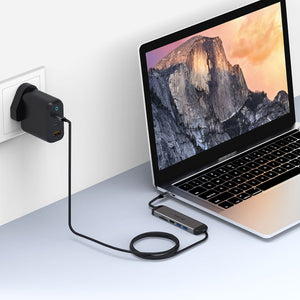USB C 5 Port Hub with Charging Cable
