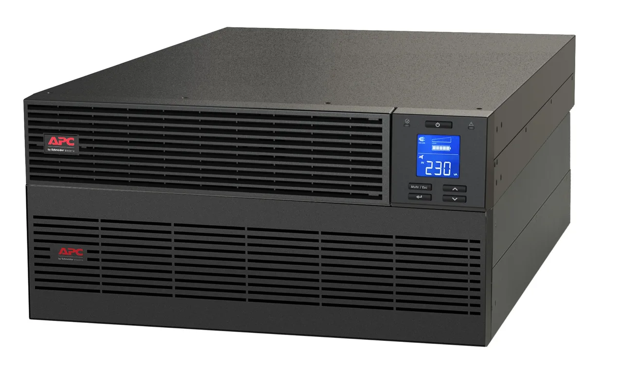APC Easy UPS On-Line, 10kVA/10kW, Rackmount 5U, 230V, Hard wire 3-wire(1P+N+E) outlet, Intelligent Card Slot, LCD, Extended Runtime, W/O rail kit
