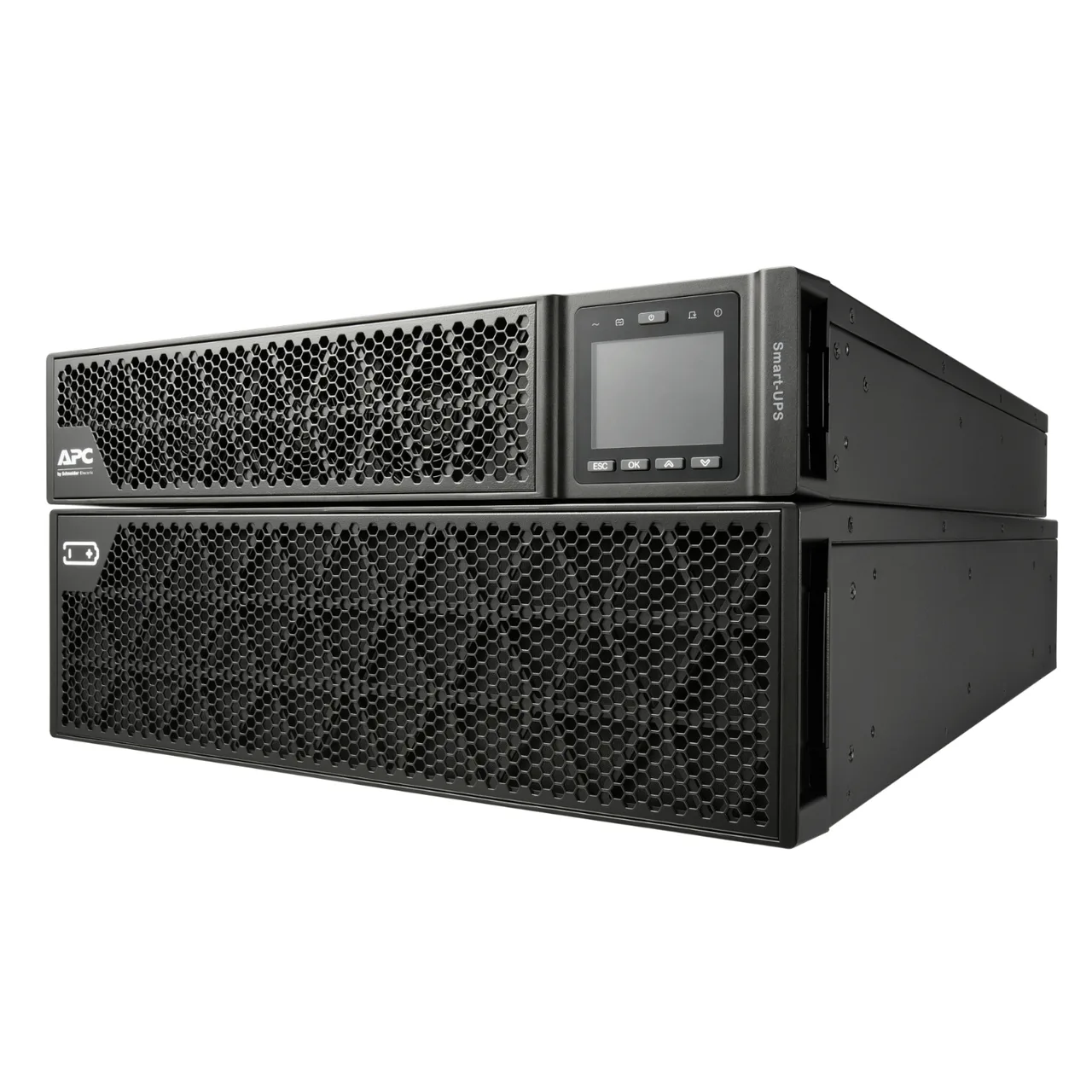 APC Smart-UPS On-Line, 8kVA/8kW, Rack/Tower, 230V, 2x IEC C13+1x IEC C19+Hard wire 3-wire (H+N+E) outlets, Network Card, W/O rail kit