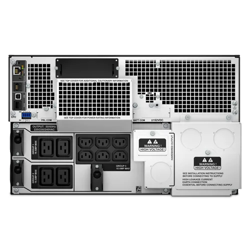 APC Smart-UPS On-Line SRT10KRMXLI - 10kW/VA, 6x C13 + 4x C19 + hardwire 1 phase output, rack mountable, Embedded NMC