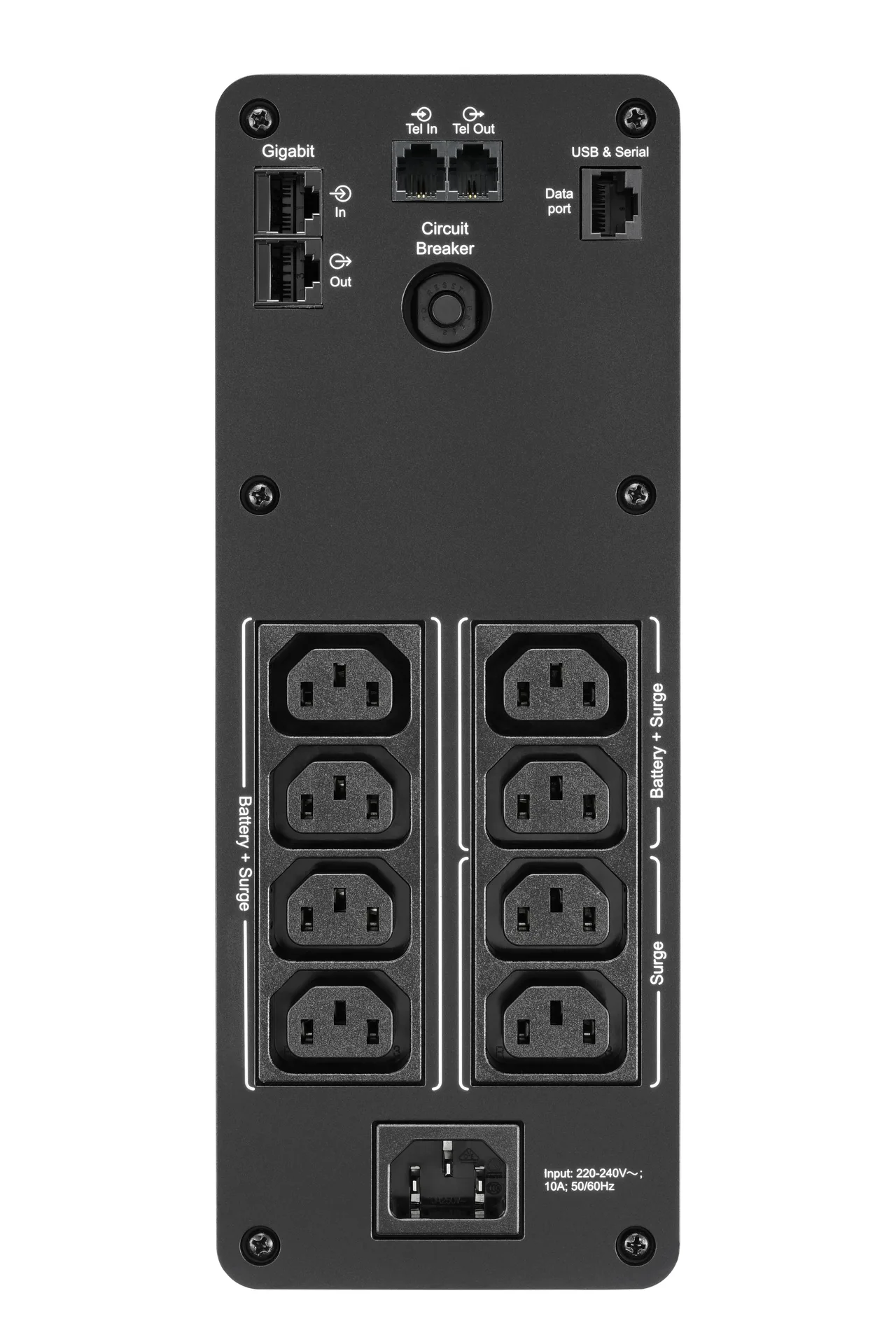 APC Back-UPS Pro, 1600VA/960W, Tower, 230V, 8x IEC C13 outlets, Sine Wave, AVR, USB Type A + C ports, LCD, User Replaceable Battery