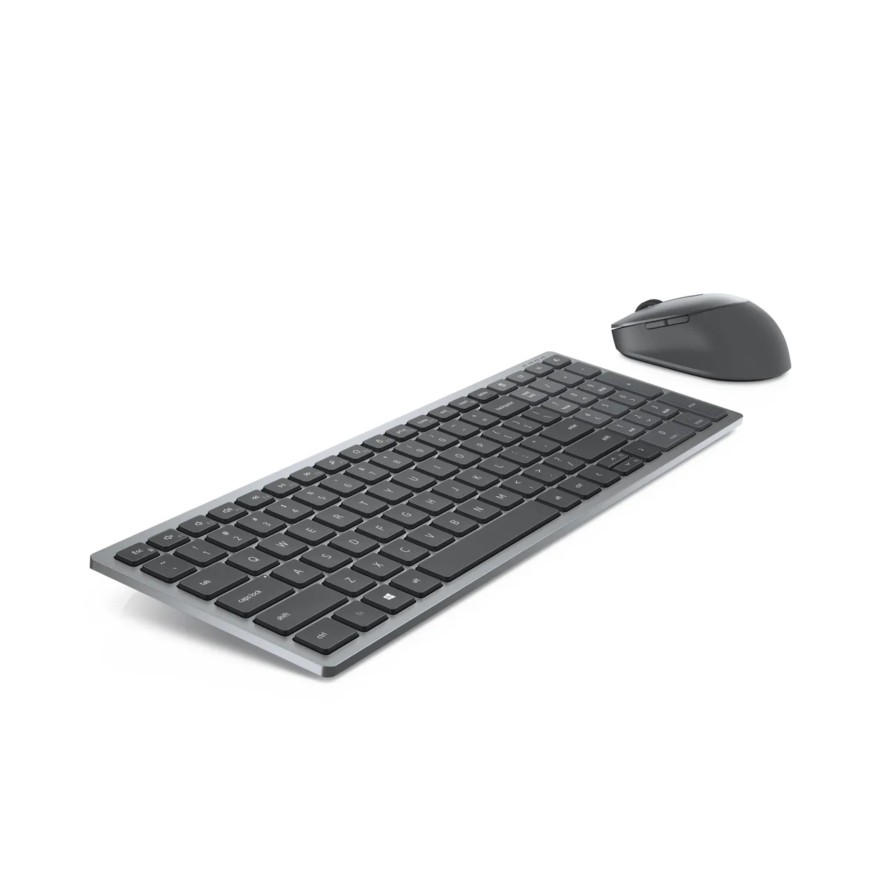 DELL KM7120W keyboard Mouse included Office RF Wireless + Bluetooth QWERTY US International Grey, Titanium