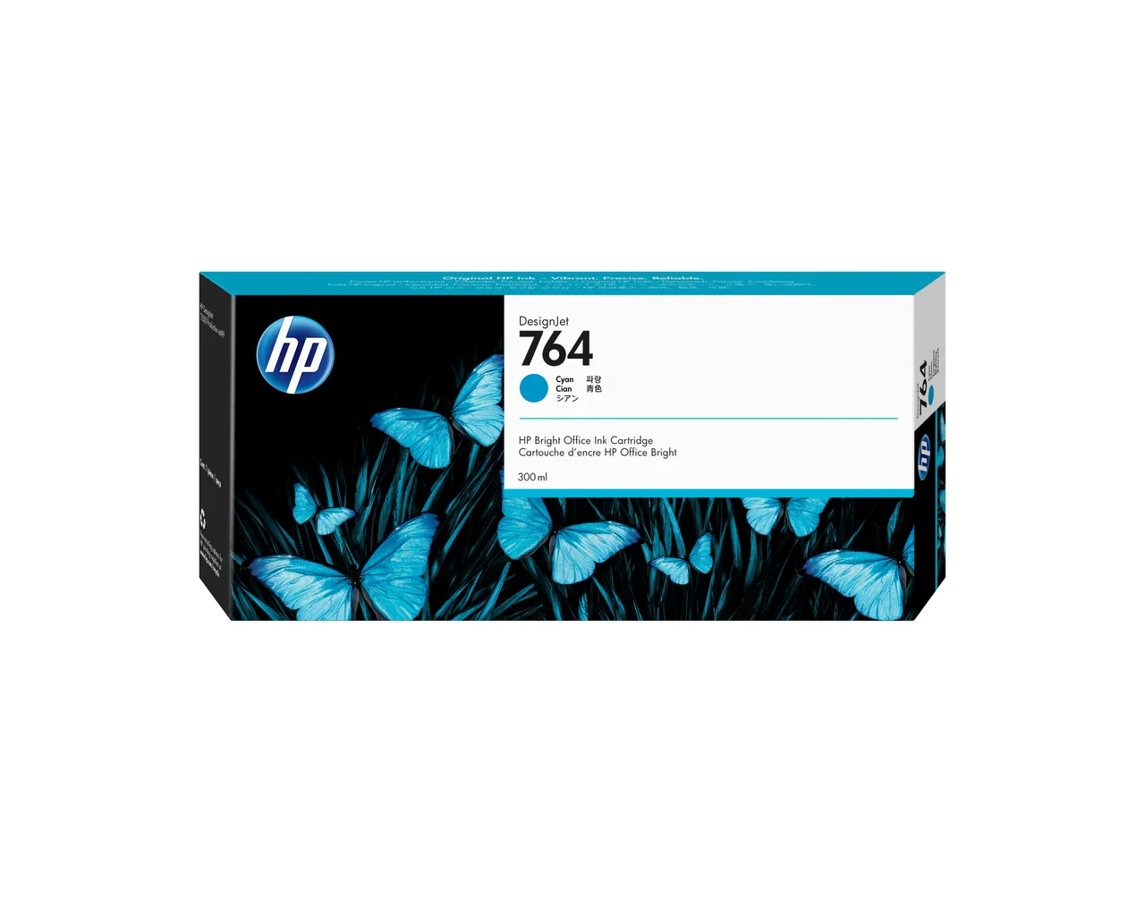 HP 764 300-ml Cyan Ink Cartridge