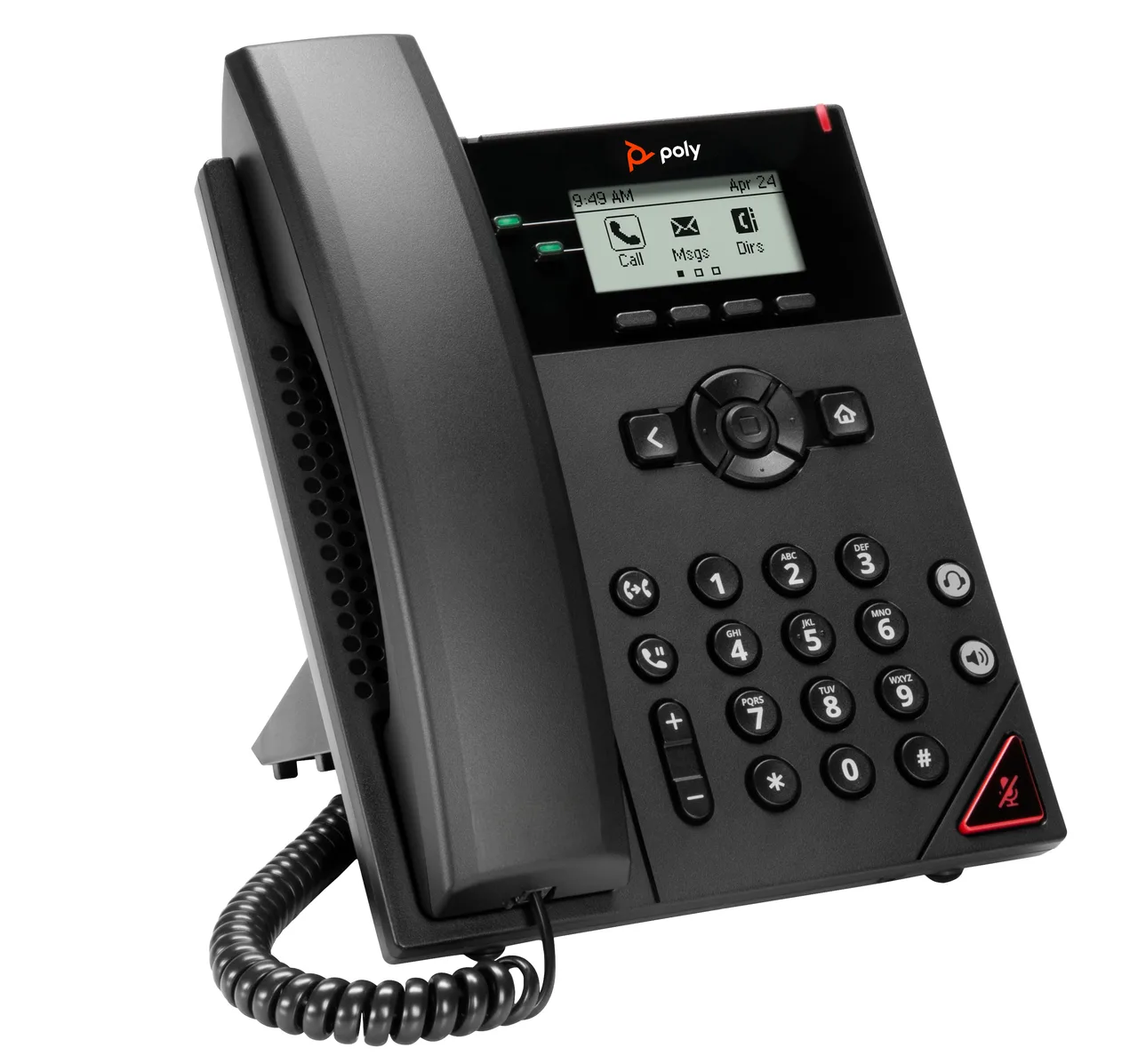 HP Poly VVX 150 2-Line IP Phone and PoE-enabled
