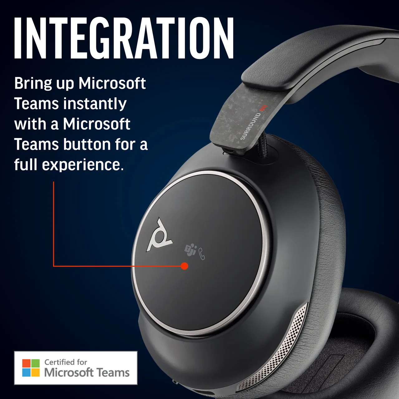 HP Voyager Surround 80 UC Usb-c Usb-c/a Ada — photo 4