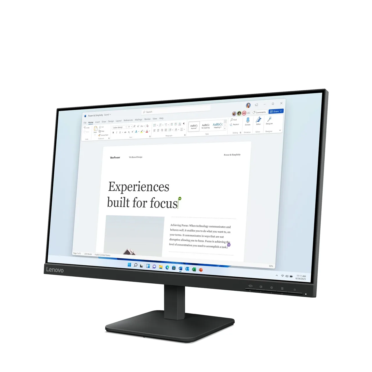Lenovo L24-4e 24" monitor — photo 3