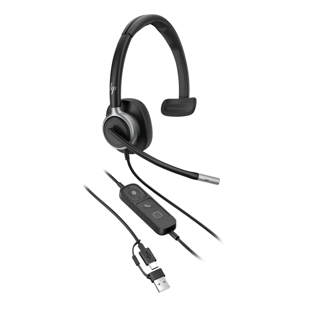 HP Poly Mission 615 Monaural USB Wired Headset
