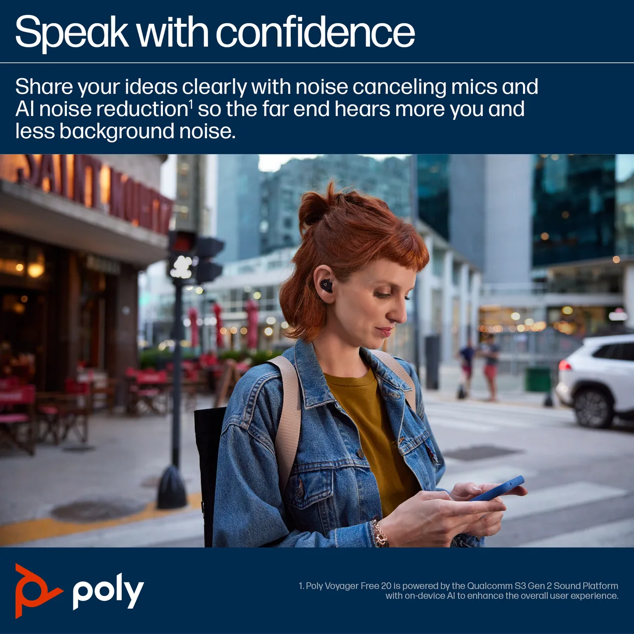 Poly Voyager Free 20 Wireless Earbud Stereo Earset — photo 5