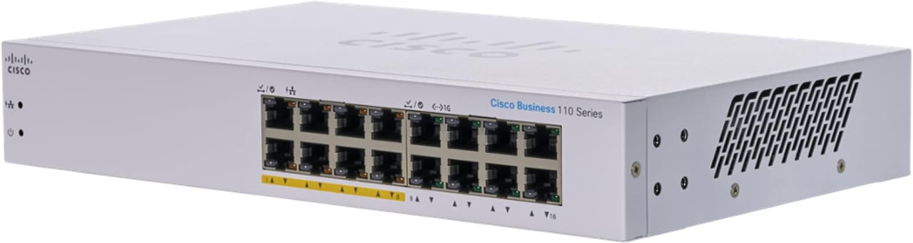 Cisco Business 110 CBS110-16PP 16 Ports Ethernet Switch