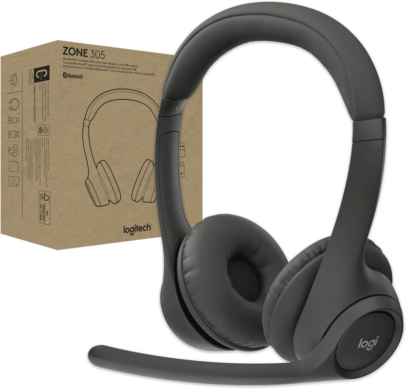 Logitech Zone 305 Headset -MS Teams With Receiver