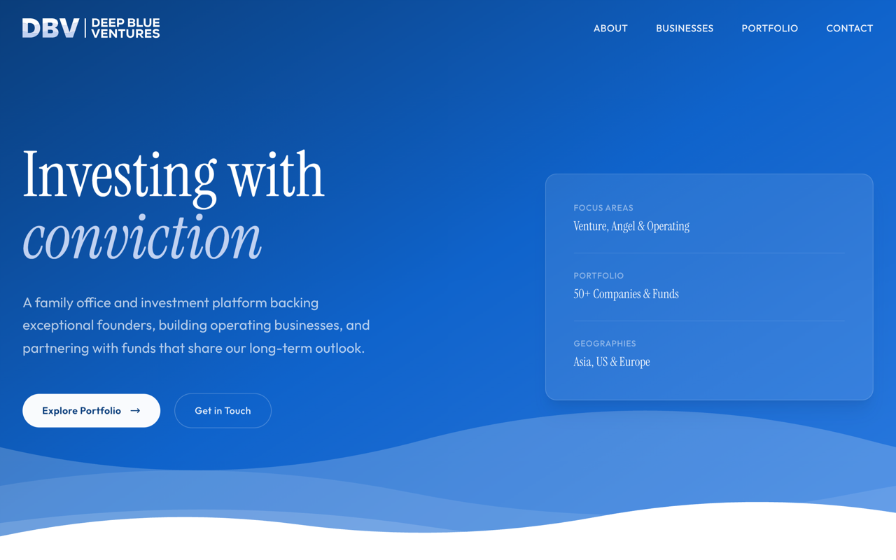 Deep Blue Ventures — Investment & Finance